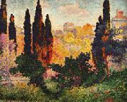 Cypress Trees at Cagnes Henri Edmond Cross